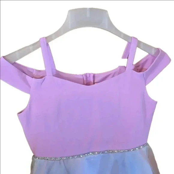 Rare Editions Cold Shoulder Costume Back Train big girls Size 12 - Picture 2 of 13